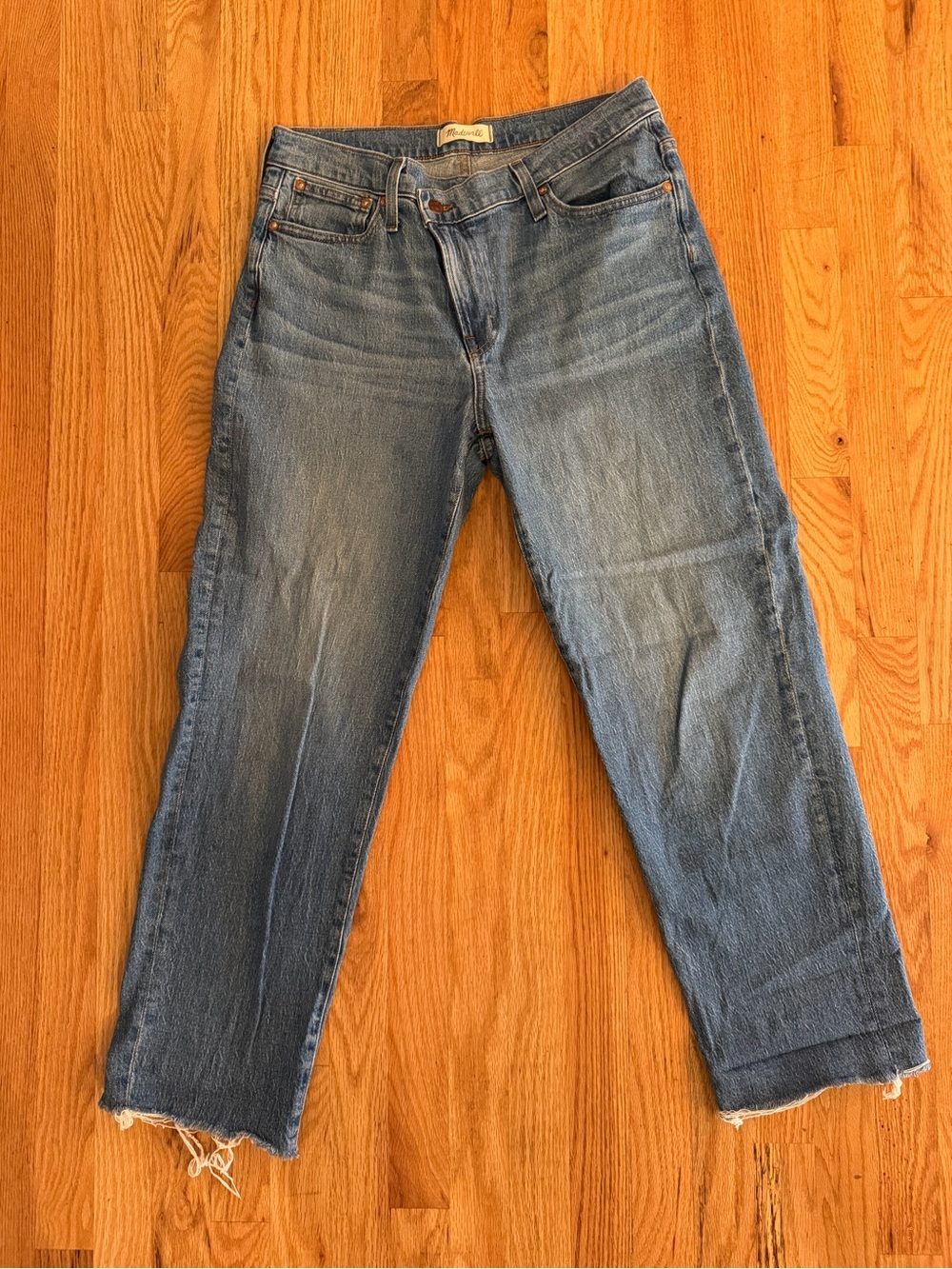 Madewell Relaxed Straight Light Blue Denim Jeans
